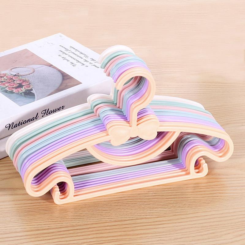 bowknot children's clothes hanger plastic household baby clothes hanger non-slip seamless newborn baby clothes hanger