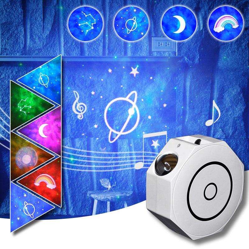 new laser starry small night lamp led starry sky projector lamp bluetooth music starry light laser projector lamp