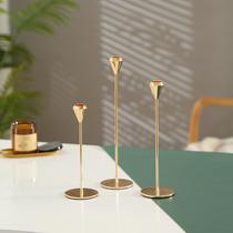 european entry lux creative candlestick iron home crafts decoration high-end party wedding golden candlestick decoration