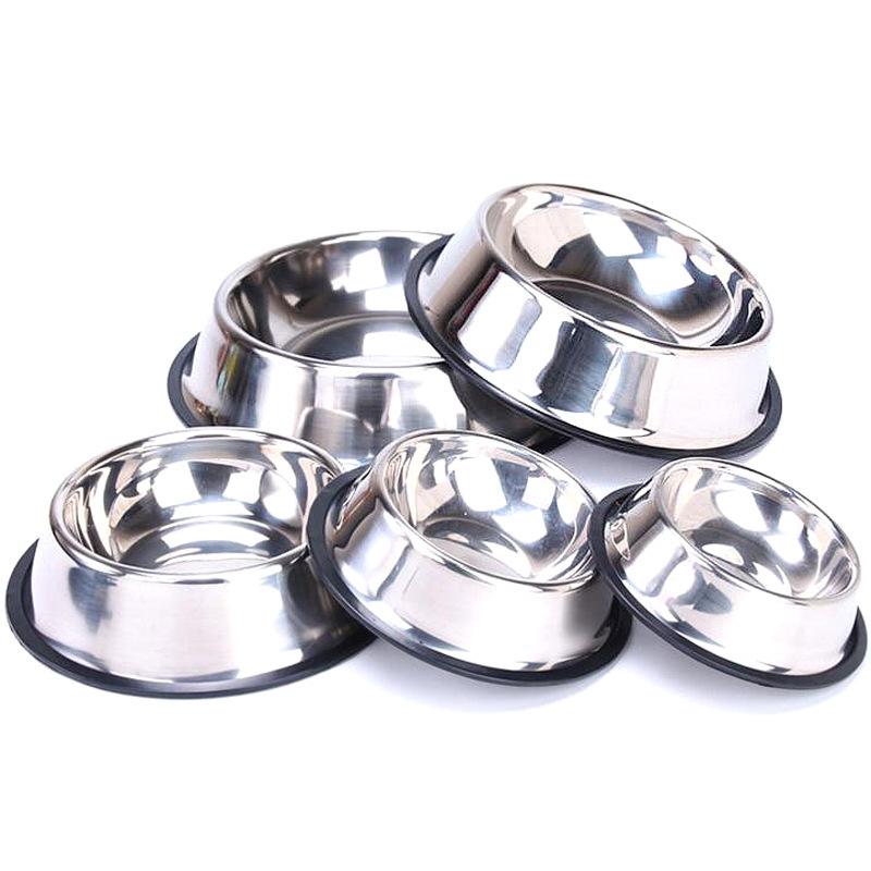 stainless steel dog bowl pet supplies anti-tumble  bowl thickened pet bowl easy to clean non-slip stainless steel pet bowl Specification drawing