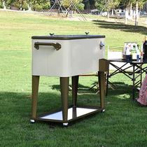 Outdoor Incubator Camping Mini Car Fridge Commercial Stall Ice Bucket Fish Storage Cooler Box Coca-Cola Pull Rod Trolley