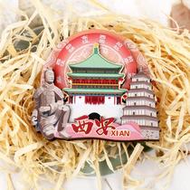 Xi'an Creative Fridge Magnet Terracotta Warriors Big Wild Goose Pagoda Bell Tower 13 Th Dynasty Ancient Capital Moving Refrigerator Stickers