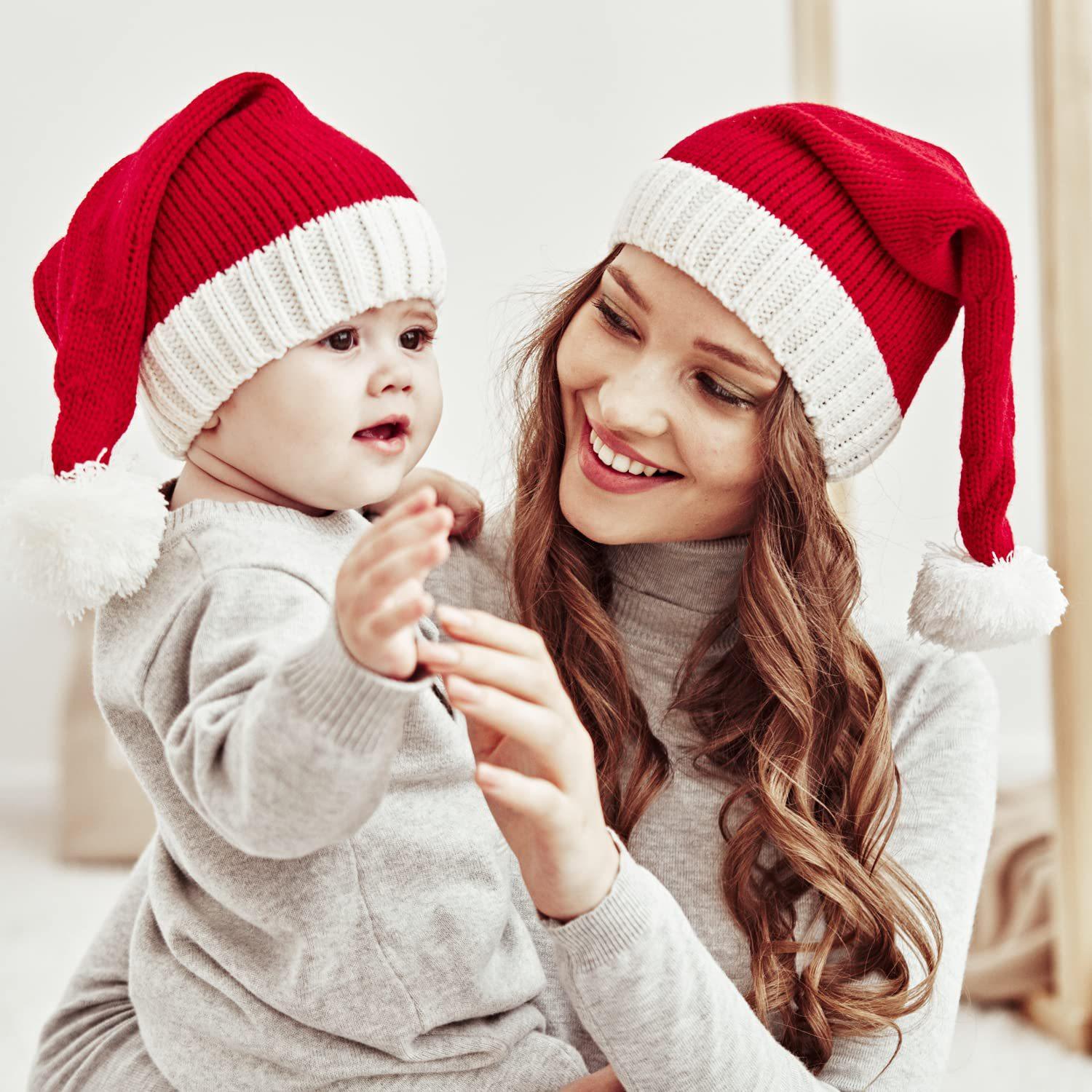 christmas hat christmas knitted hat winter knitted hat knitted hat adult and children christmas knitted hat christmas gifts christmas decoration