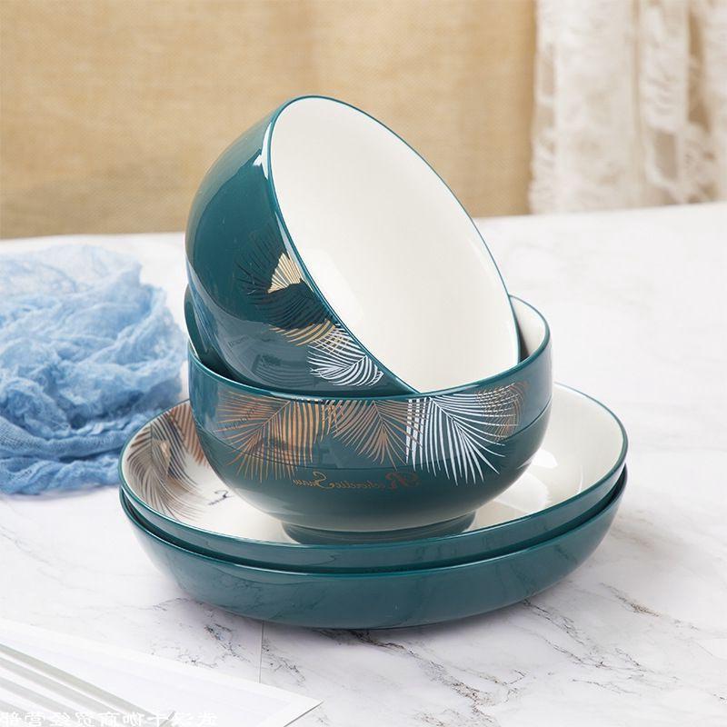 household plate home with kids microwaveable bowl plate set single pack noodle bowl rice bowl porcelain dinner plate dish