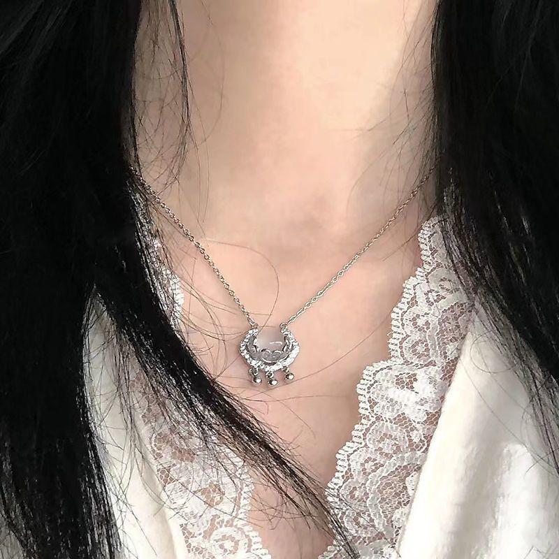 new national style auspicious cloud lock necklace safe auspicious high-grade light luxury niche chinese design female clavicle chain Specification drawing