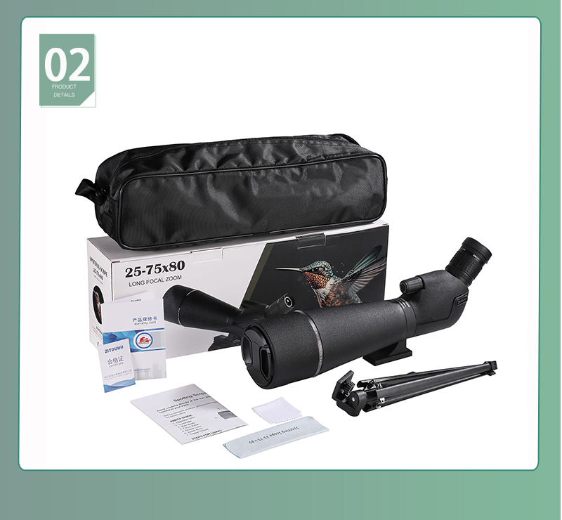 Ziyouhu 25-75X80 astronomical telescopic glasses are professional high-power space high-definition telescopes for stargazing and sky observation pic 30