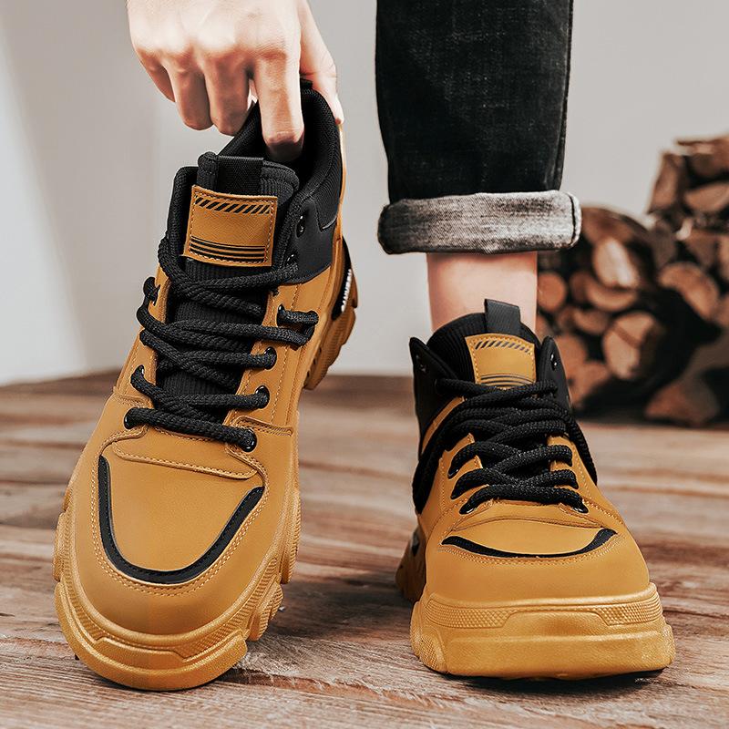 men's work shoes spring martin boots non-slip wear-resistant outdoor work shoes flat new men's sports short boots