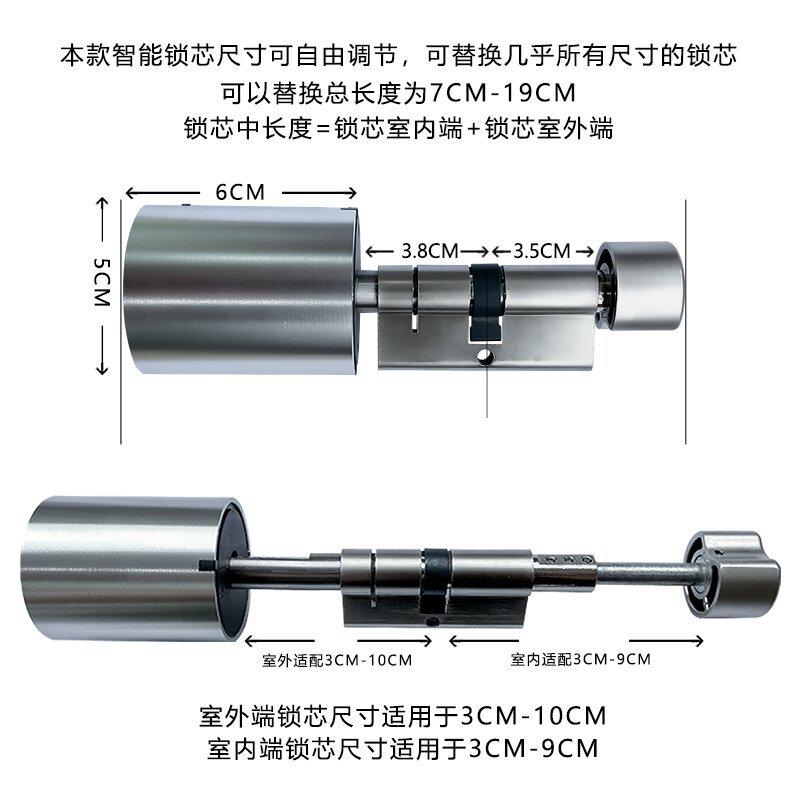 fingerprint lock password lock graffiti wifi wooden door fingerprint lock pass lock ttlock office apartment lock Specification drawing