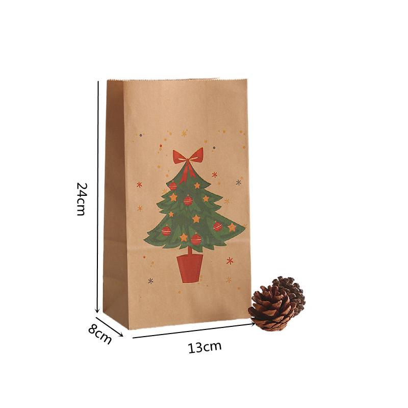 christmas gift bag gift packaging bag candy bag christmas advent calendar paper bag christmas eve packaging bag simple Item Picture