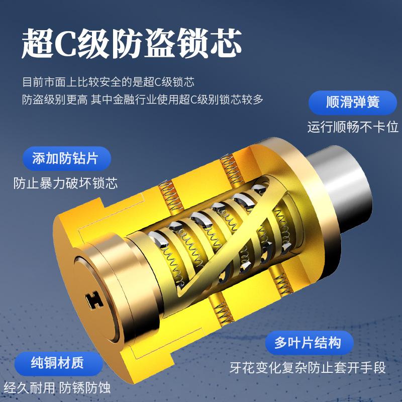 german famous c- class exterior door lock old-fashioned security lock household door iron door wooden door stainless steel universal Application Scenario