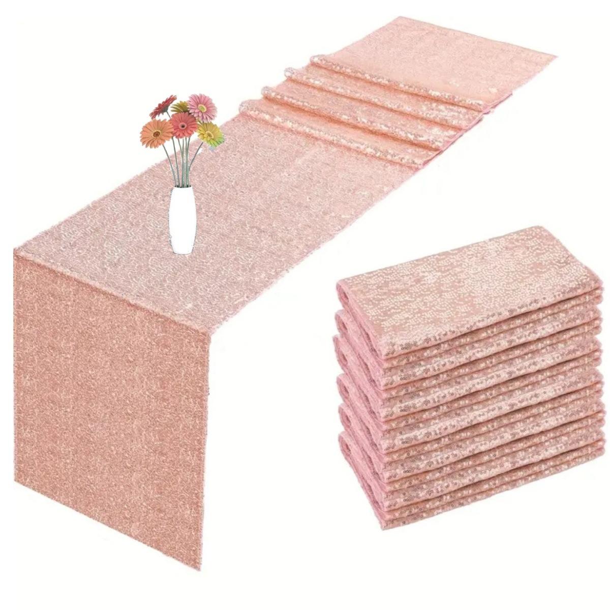 Cross-Border 30 * 275cm Sequin Table Fg Wedding Wedding Birthday Cistmas Party Party Tablecloth Decoration Table Runner