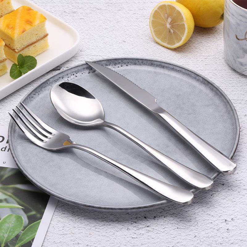 Stainless Steel Knife, Fork and Spoon Dinner Knife Steak Knife Main Meal Spoon Dinner Fork Tea Spoon Western Dinner Set