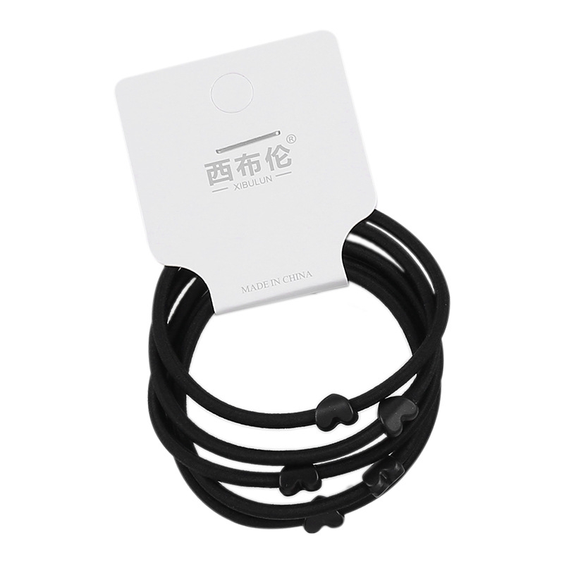 新款头绳韩版高弹力橡胶芯小五星发绳一卡五条五种颜色可选环保尼龙材质扎马尾丸子头发型设计百搭橡皮筋扎头绳女西布伦饰品推荐