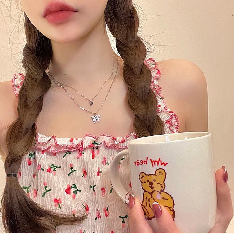 popular safe lock auspicious cloud necklace durian pendant summer light luxury niche design high-grade temperament clavicle chain wholesale Specification drawing