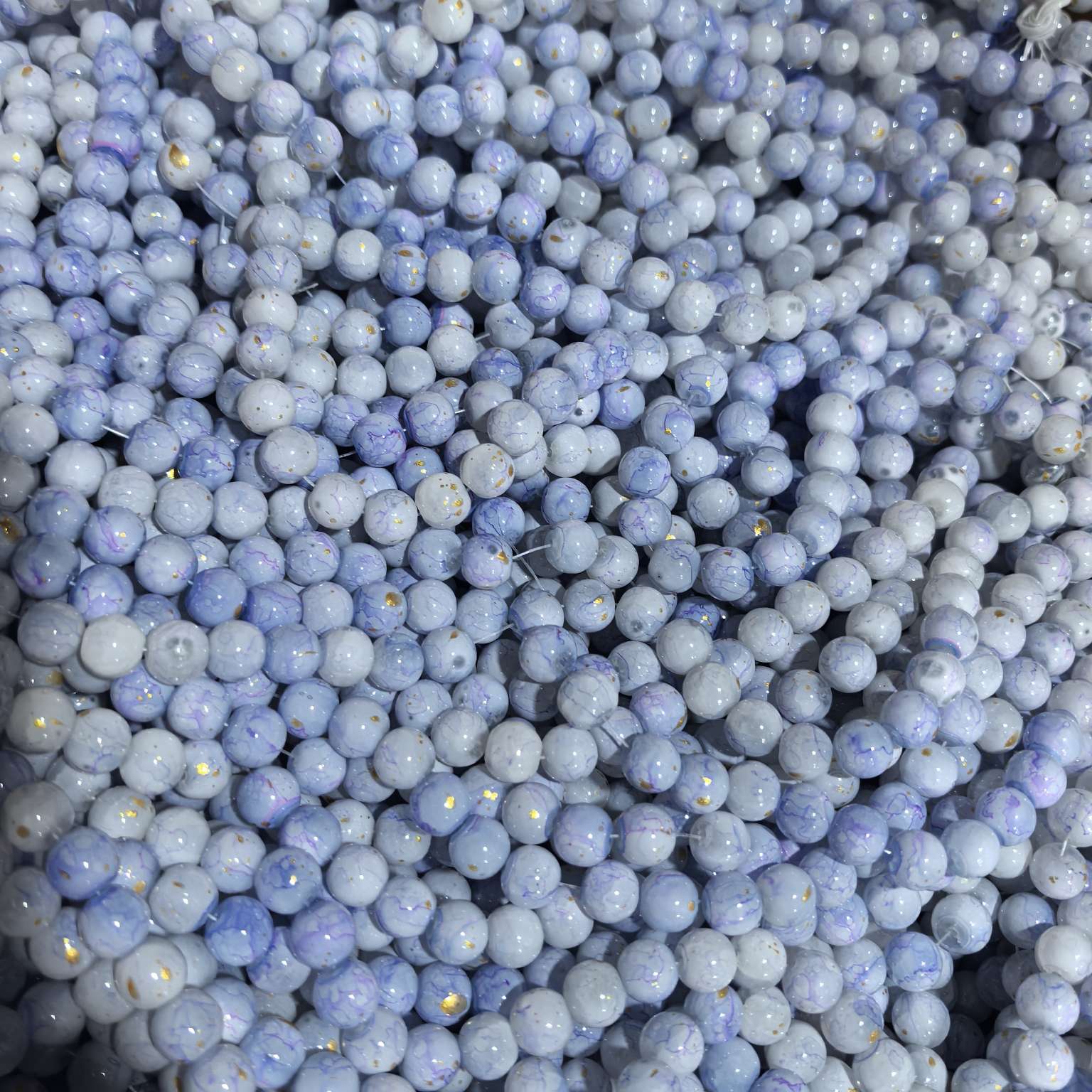 Factory direct supply of 10mm transparent burst beads, glass round beads, tinted glass beads, DIY handcrafted bracelet and necklace materials, traditional Chinese style version detail image 13