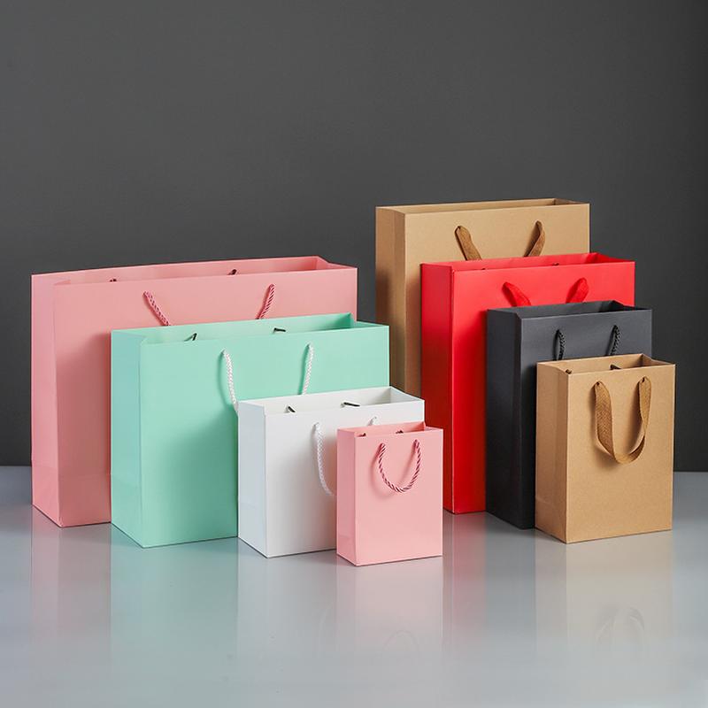 Handbag Kraft Paper Bag Christmas Packaging Gift Bag Gift Clothing Store Women's Clothing Printed Logo Large full figure