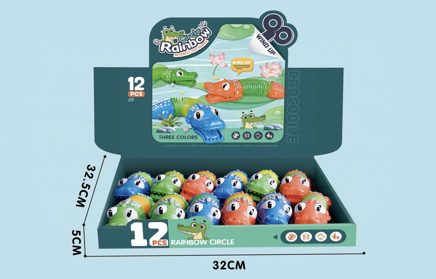 发条玩具 上链玩具 小鳄鱼 可爱玩具发条 多色混色