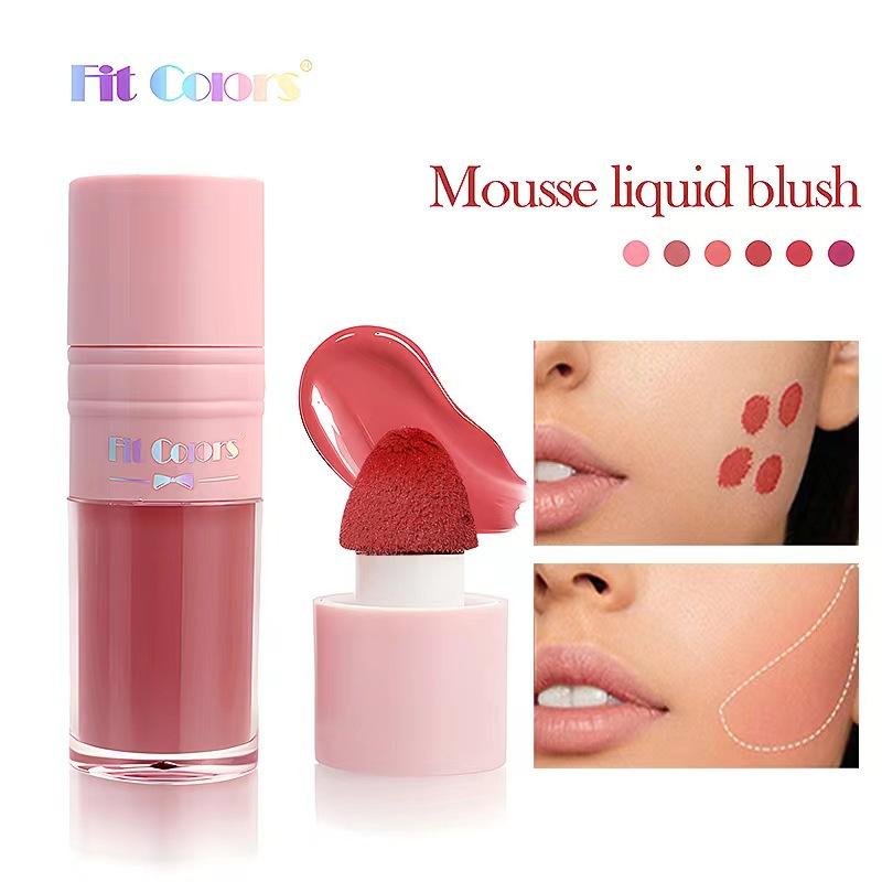 fit colors6 color liquid blush facial repair rouge lotion natural modification easy to color liquid blush cross-border
