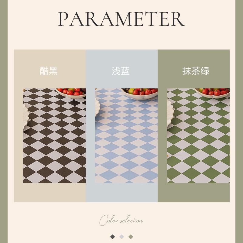 manufacturer internet celebrity pvc tablecloth waterproof and oil-proof disposable coffee table table cloth rectangular light luxury rhombus tablecloth wholesale Application Scenario