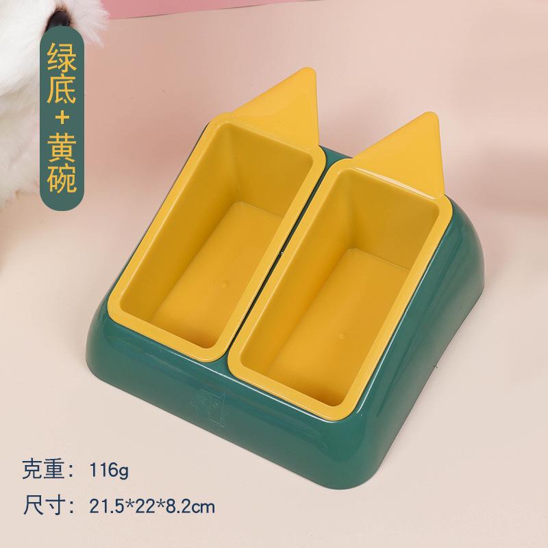 New Pet Cat Bowl Double-Use Multi-Functional Cat Spoon Cat Bowl Water Feeding Pet Bowl Double Bowl Delivery