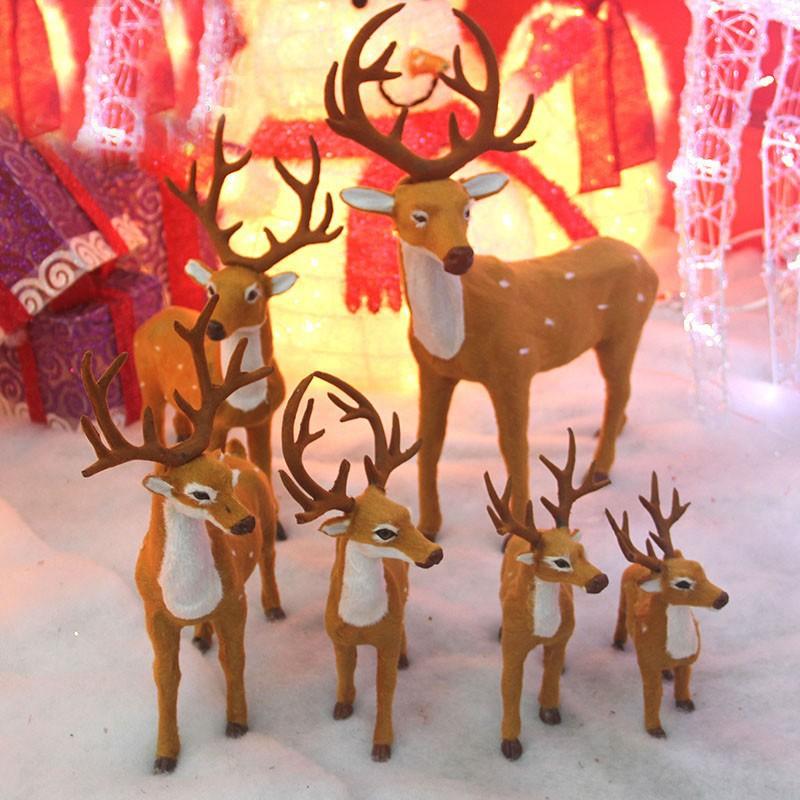 christmas simulation deer decorations sika deer christmas gift elk reindeer hotel window bar counter furnishings
