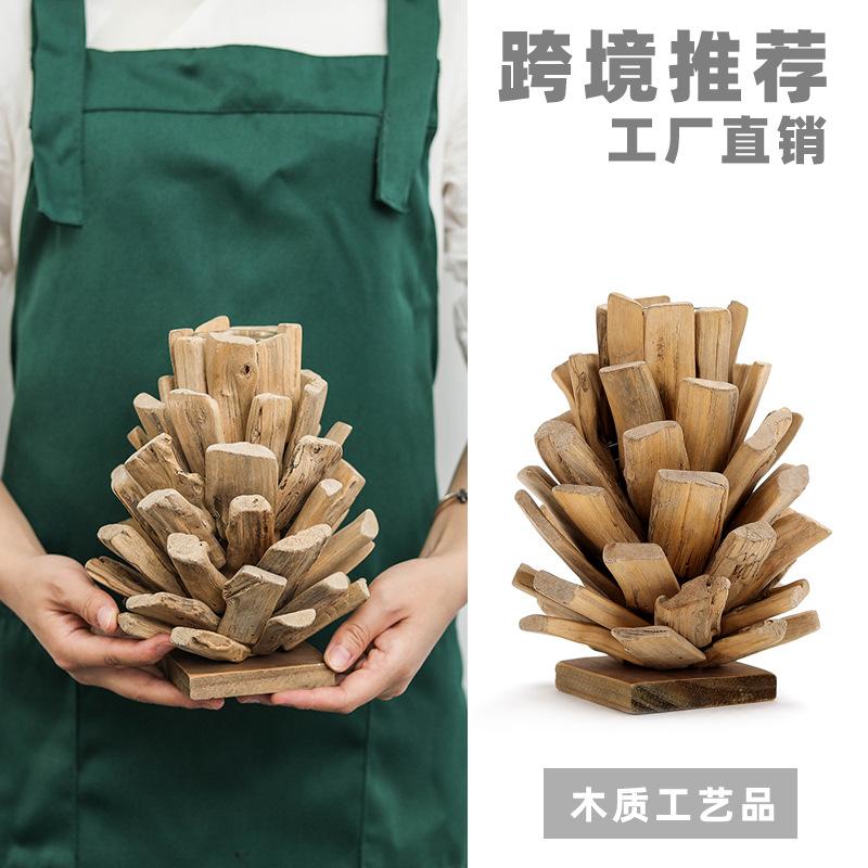 floating wood office hydroponic container decoration creative wooden glass hydroponic small flowerpot personalized candle holder