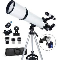 80600 astronomical telescope 80mm caliber 60mm focal length with telephone adapter, wireless bluetooth control