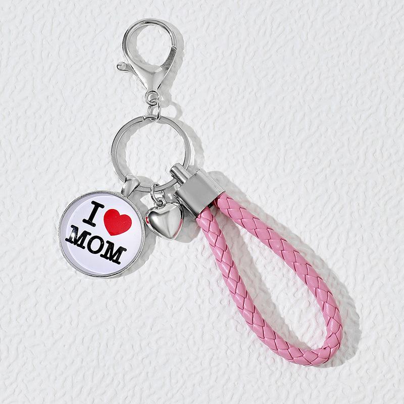 european and american metal keychains mother's day father's day christmas gift metal crafts gift key ring ornaments