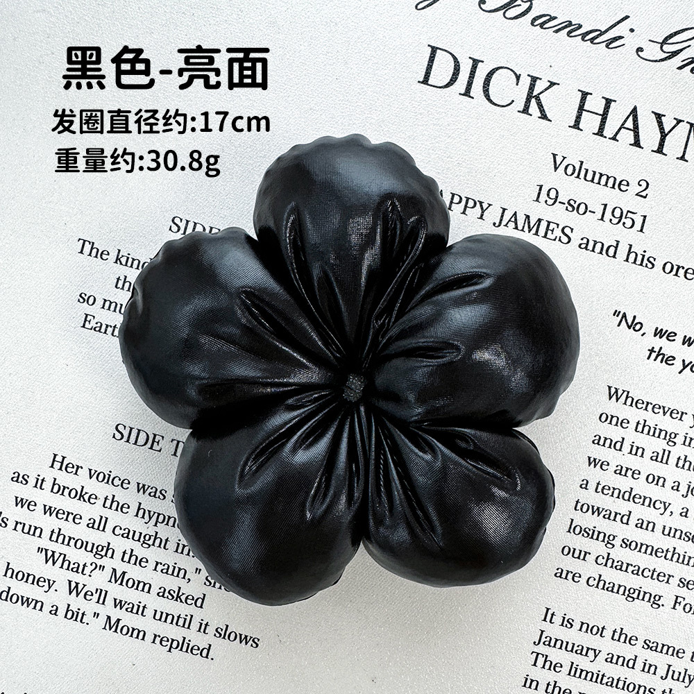 韩版海绵花朵发圈 创意大肠发圈头饰女ins网红高级感丸子头发绳