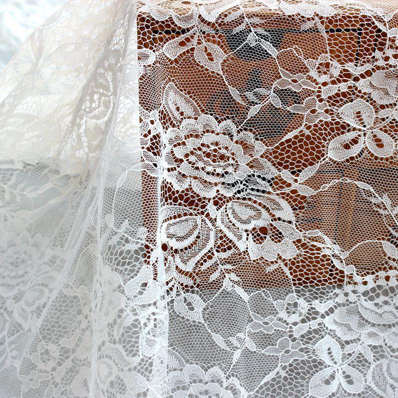 factory spot wholesale white fresh lace fabric clothing fabric accessories home yarn curtain fabric
