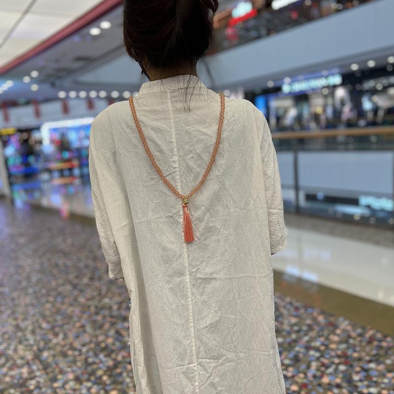long suffix tassel two-purpose crossbody necklace ming han chinese clothing accessories ancient style safe longevity lock collar Application Scenario
