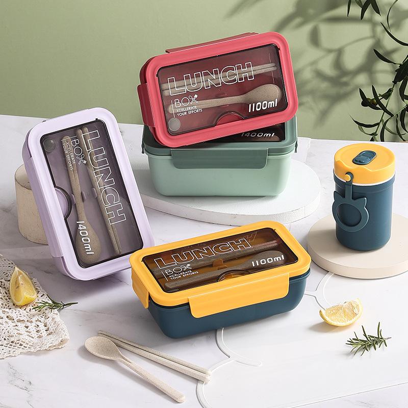 cross-border portable lunch box office worker microwave oven heating fat loss meal bento box male and female students lunch box suit