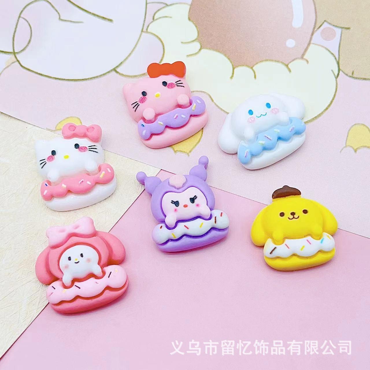 cartoon sanrio big ear dog melody donut diy barrettes water cup fridge magnet cream glue resin accessories