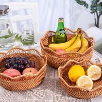 living room bamboo rattan fruit basket fruit plate basket woven household vietnamese storage basket fruit basket
