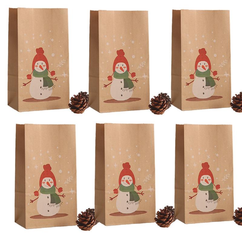 christmas gift bag gift packaging bag candy bag christmas advent calendar paper bag christmas eve packaging bag simple Specification drawing