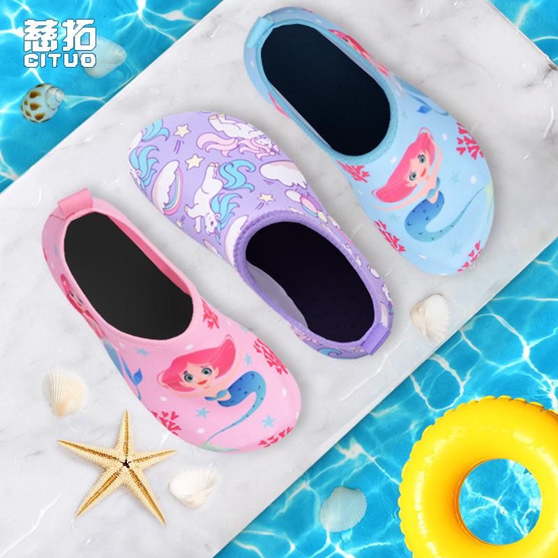 2023 new color matching bottom adult fitness men's and women's beach snorkeling shoes cross-border yoga fitness close-fitting shoes wading ba