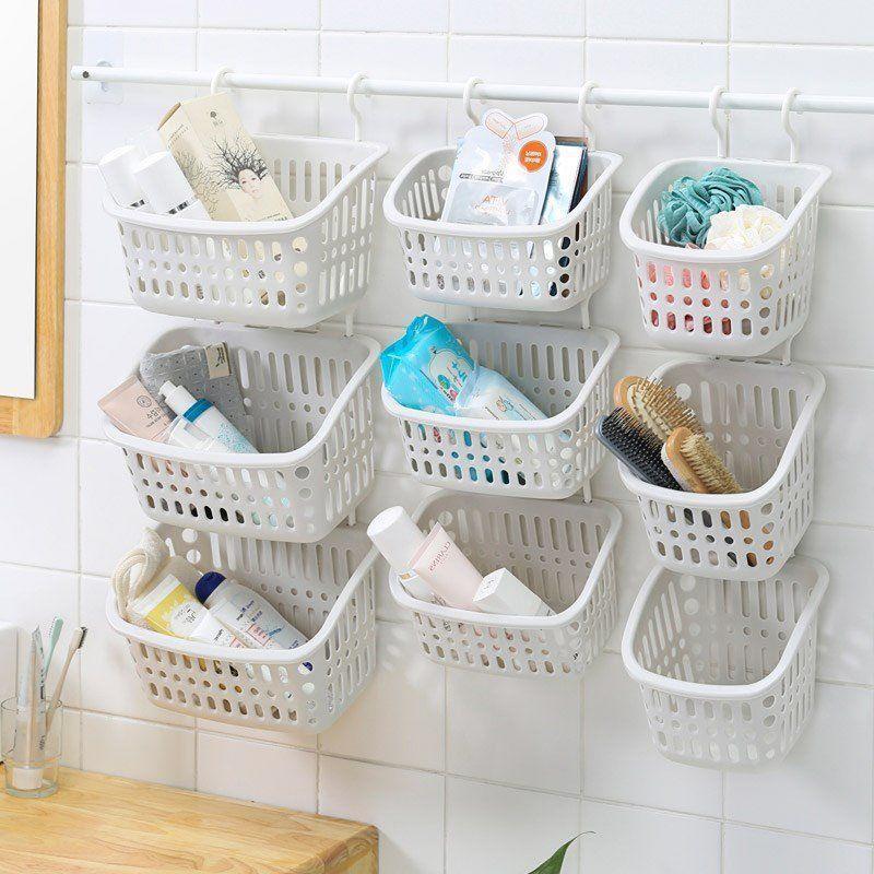 hanging basket storage basket wall mountable shelf bathroom dormitory bedside storage hanging basket hanging basket kitchen and bedroom bathroom storage basket