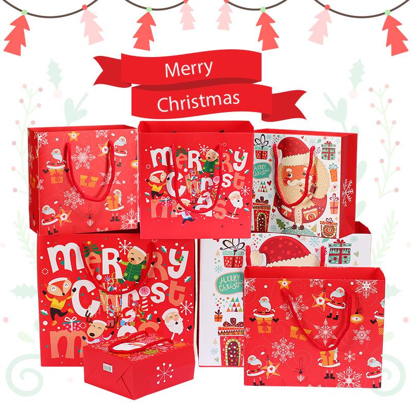christmas gift bag handbag christmas eve apple packaging bag christmas gift bag red christmas paper bag in stock full figure