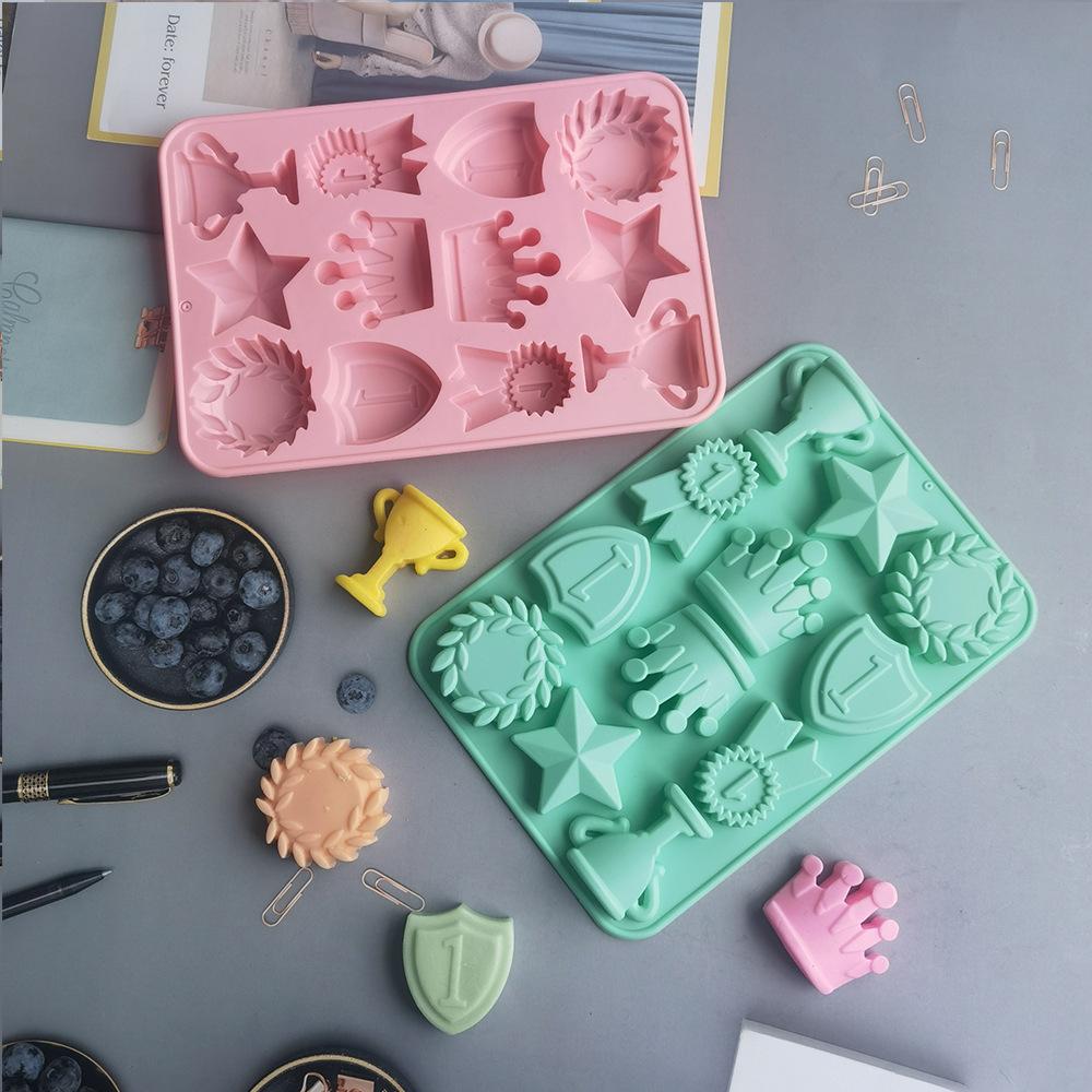 Silicone Gold Cup Cake Mold Mousse Cake Mold Aromatherapy Candle Mold Chocolate Mold Easily Removable Mold
