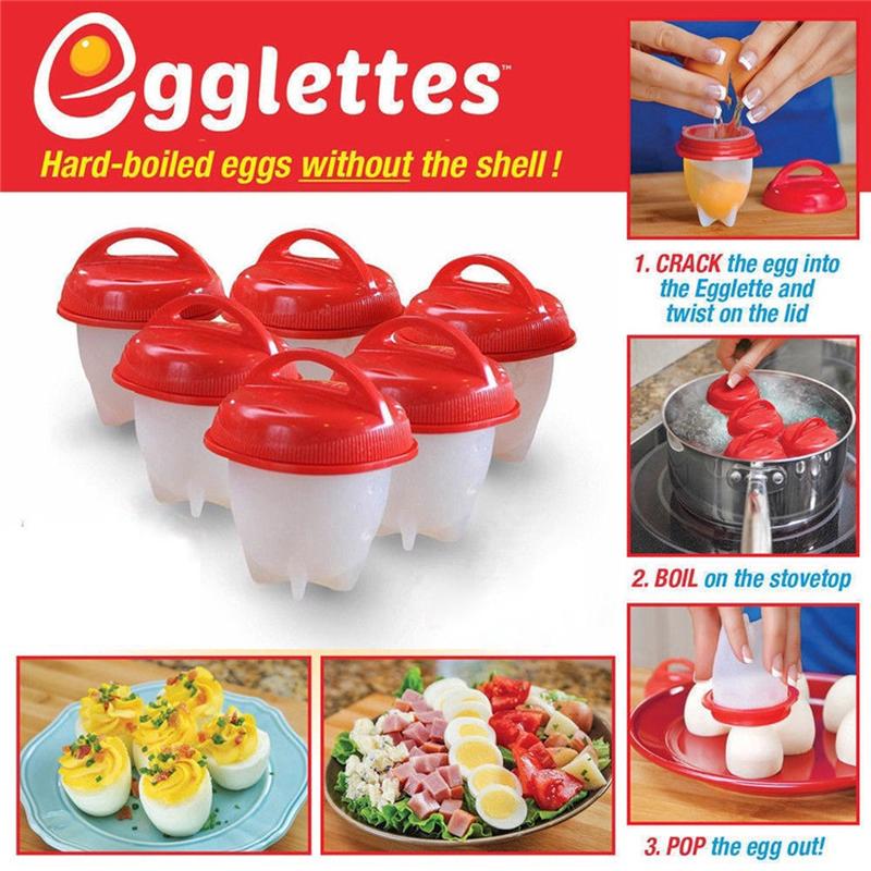 Cross-Border Egglettes Egg Cooker Silicone Egg Steamer Mini Egg Steamer 6 PCs Egg Cup