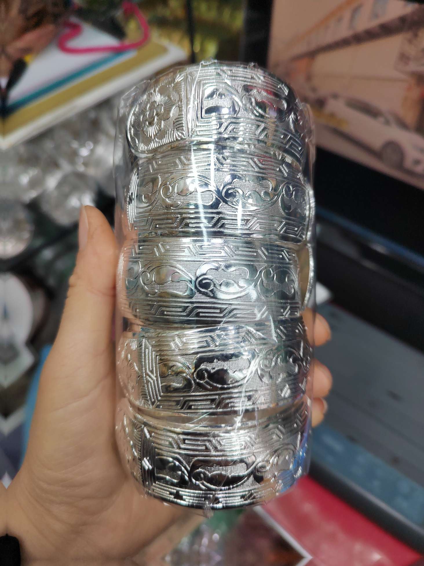 沙金景泰蓝玉手镯 精致手链 手饰 高档饰品 时尚女士手镯 高质量手镯首饰白底实物图