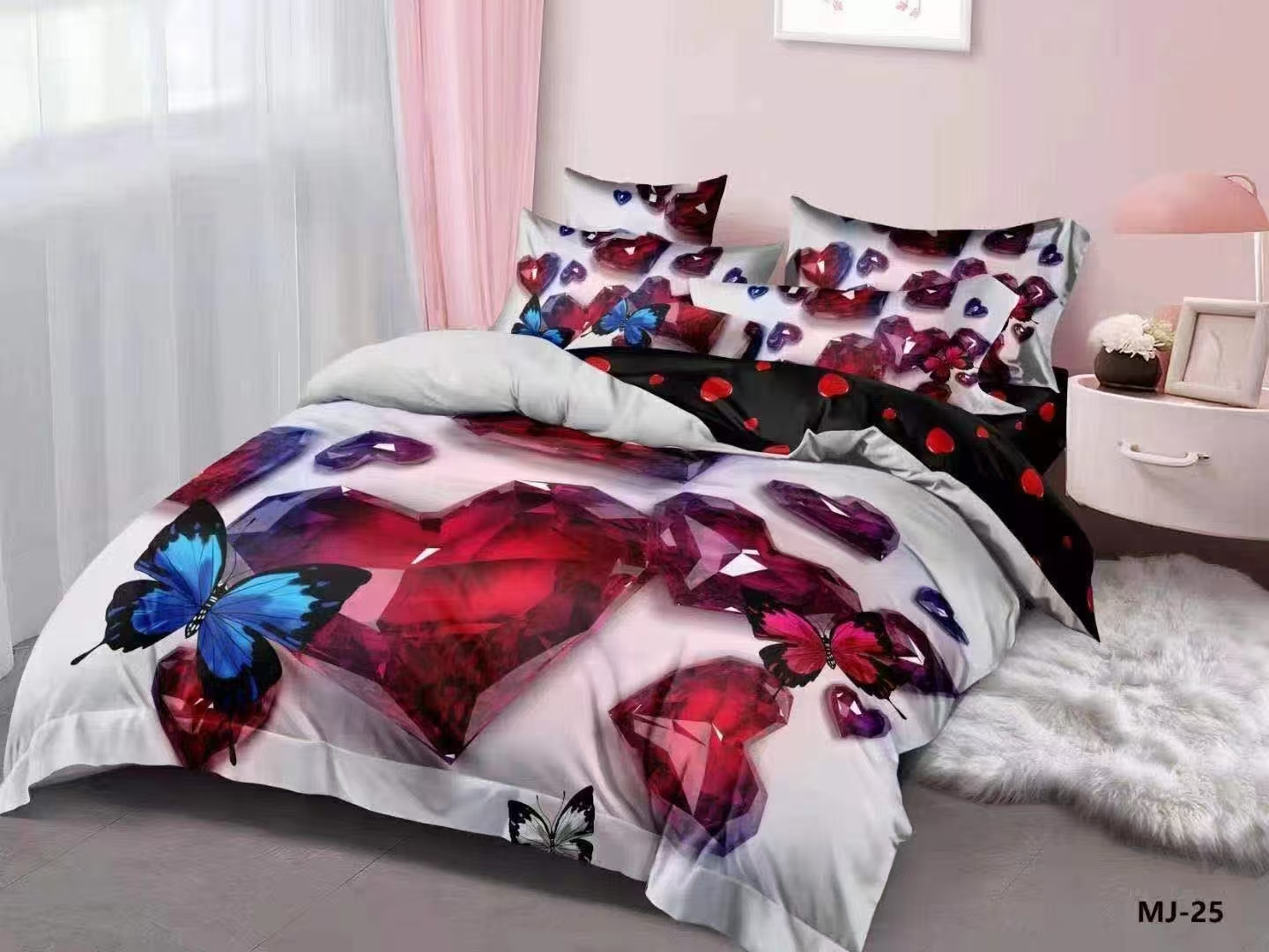 Wholesale of cross-border butterfly heart-shaped four-piece sets from the manufacturer Specification image