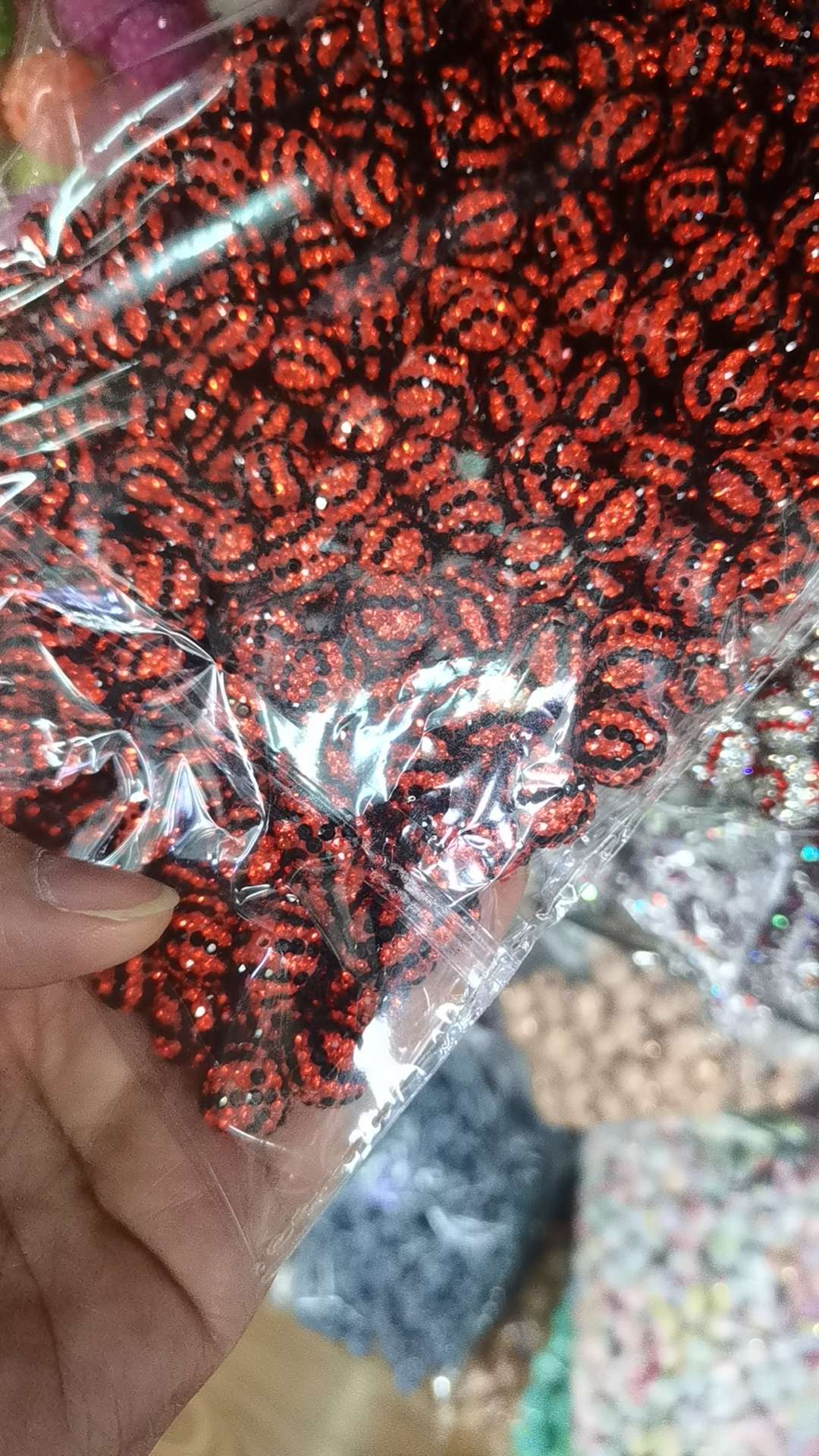 10mm clay dot diamond basketball-themed small accessory