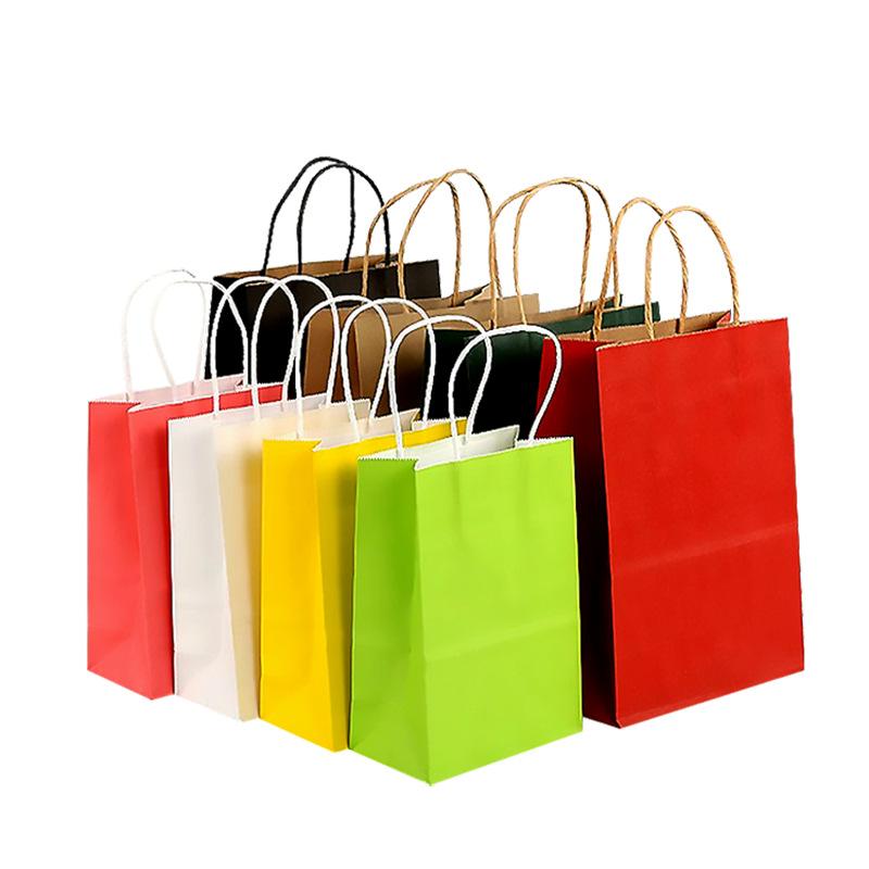 kraft paper bag wholesale gift tote bag glasses baking milk tea takeaway packing bag kraft paper bag Item Picture