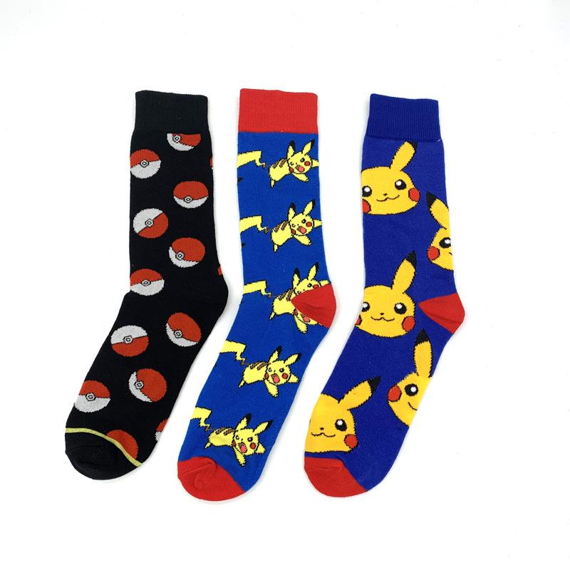 summer cool mid-calf length men's socks cartoon anime men's mid-calf length sock cotton men's socks european and american socks