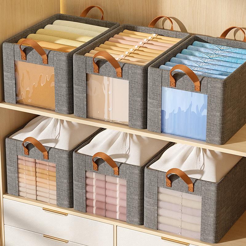 wardrobe organizer quilt clothes household storage box large capacity waterproof moisture-proof drawstring portable storage basket