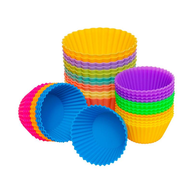 wholesale silicone muffin cup silicone cake cup english muffin cup cake liner kitchen home baking cake mold