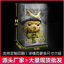 pvc transparent blister soft packing box rectangular pet plastic packing box gift box hand-made model plastic box dustproof