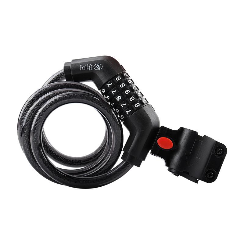 yima bicycle password wire lock bicycle mountain bicycle anti-theft lock bold steel cable anti-shear in stock wholesale Item Picture