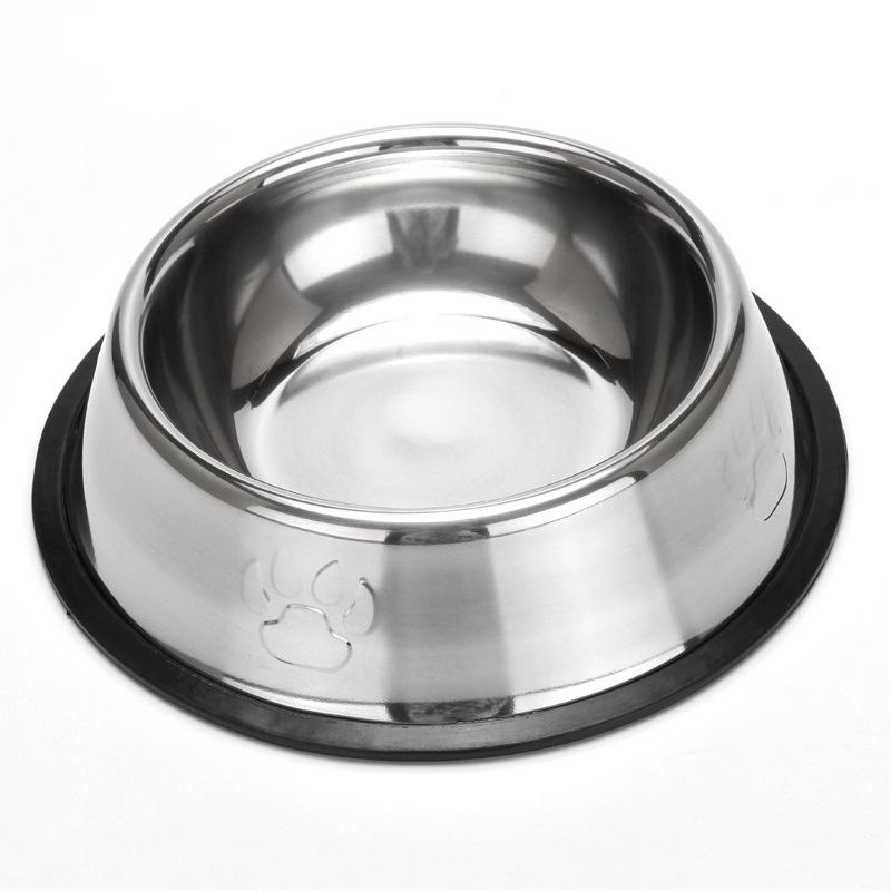 stainless steel dog bowl pet supplies anti-tumble  bowl thickened pet bowl easy to clean non-slip stainless steel pet bowl Item Picture